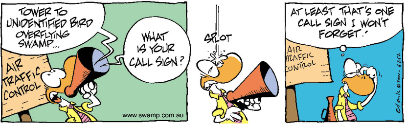 Swamp Cartoon - Air Traffic Control Requesting Call SignOctober 12, 2001