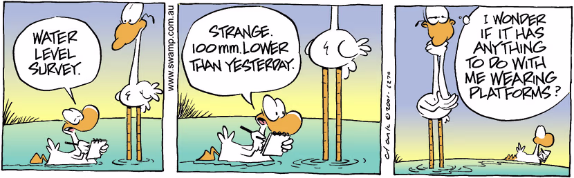 Swamp Cartoon - Water Level SurveyOctober 22, 2001