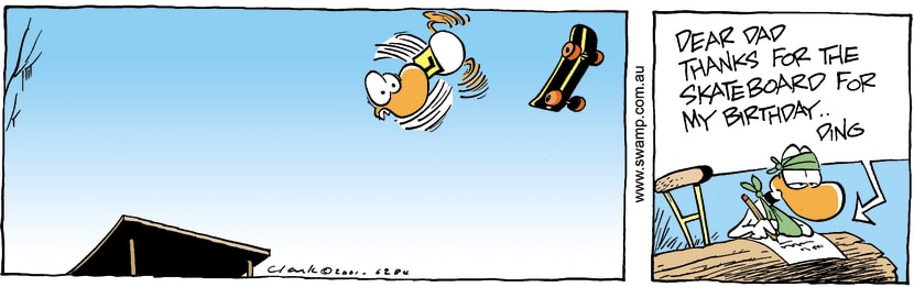 Swamp Cartoon - Ding Duck Birthday ComicOctober 30, 2014