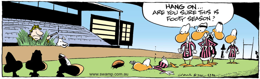 Swamp Cartoon - FootyNovember 14, 2001