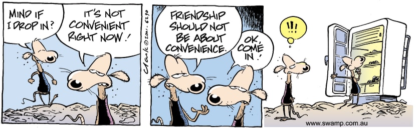 Swamp Cartoon - FriendshipNovember 24, 2001
