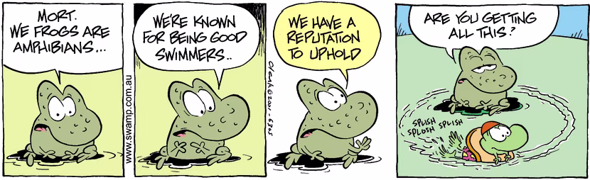 Swamp Cartoon - AmphibiansDecember 1, 2001