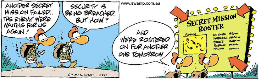 Swamp Cartoon - Failed MissionDecember 4, 2001