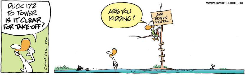 Swamp Cartoon - Clear Take OffDecember 7, 2001