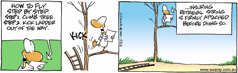 Swamp Cartoon - How To Fly 1December 10, 2001