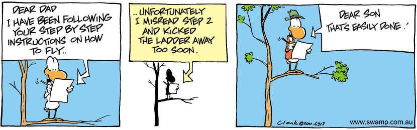 Swamp Cartoon - How To Fly 2December 11, 2001