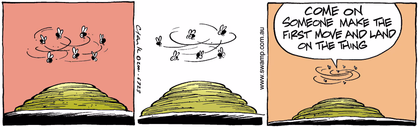 Swamp Cartoon - Cow PatDecember 22, 2001