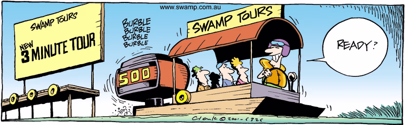 Swamp Cartoon - New Swamp TourDecember 26, 2001