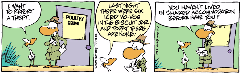 Swamp Cartoon - Biscuit TheifJanuary 5, 2002