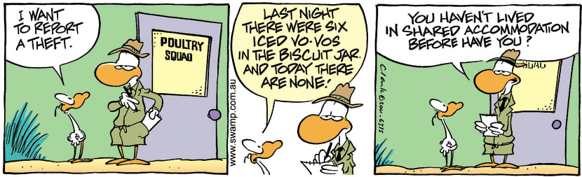 Swamp Cartoon - Biscuit TheifJanuary 5, 2002