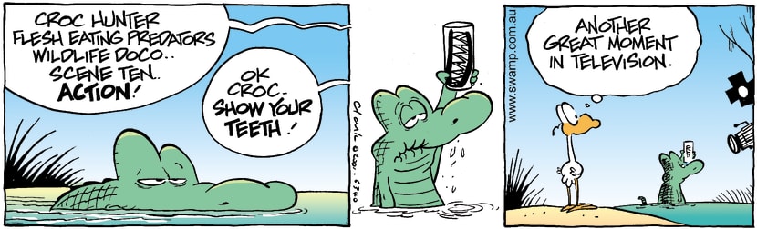 Swamp Cartoon - Croc TeethJanuary 11, 2002