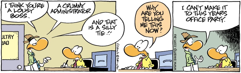 Swamp Cartoon - Office InsultsJanuary 12, 2002
