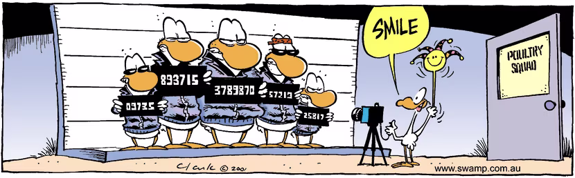 Swamp Cartoon - Say CheeseFebruary 4, 2002