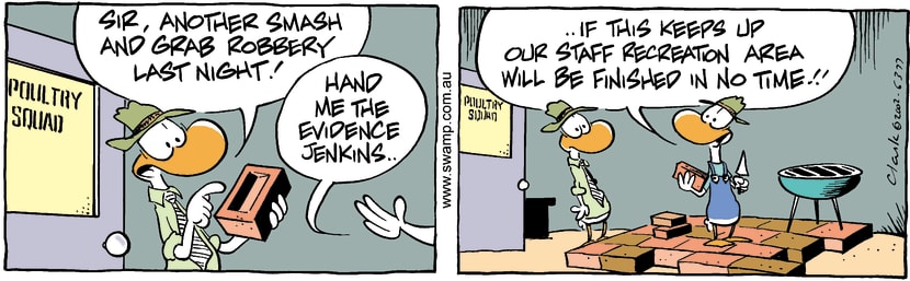 Swamp Cartoon - Smash & GrabFebruary 23, 2002