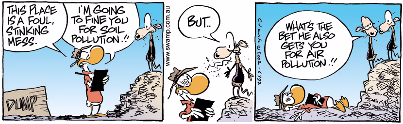 Swamp Cartoon - Smelly DumpMarch 13, 2002
