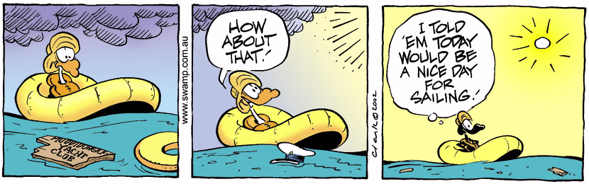 Swamp Cartoon - Nice DayMarch 15, 2002