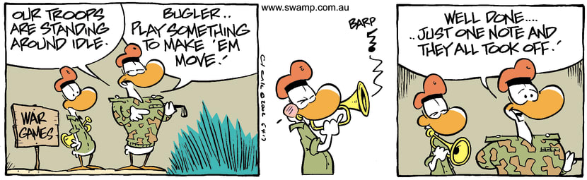 Swamp Cartoon - Military MovementApril 11, 2002