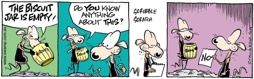 Swamp Cartoon - Biscuit JarApril 29, 2002
