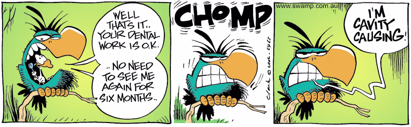 Swamp Cartoon - Dental WorkJune 6, 2002