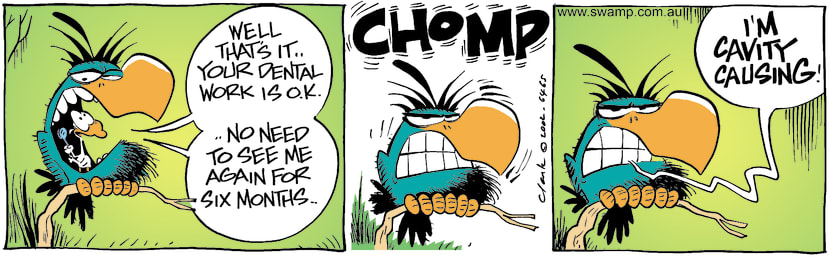 Swamp Cartoon - Dental WorkJune 6, 2002