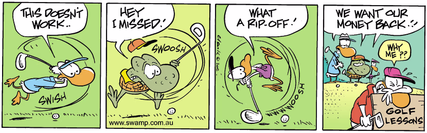 Swamp Cartoon - Golf Week 2June 22, 2002