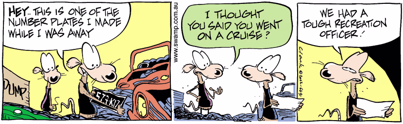 Swamp Cartoon - Number PlateJuly 6, 2002