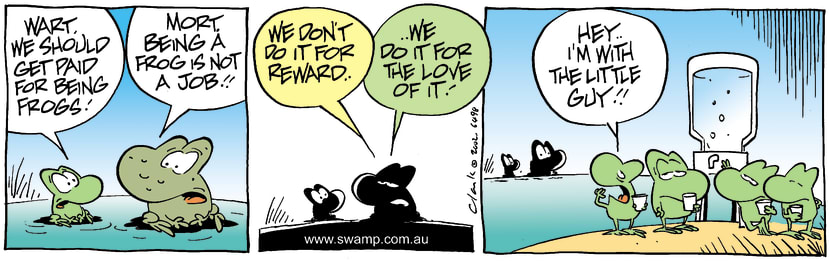 Swamp Cartoon - Working Frog 4July 15, 2002