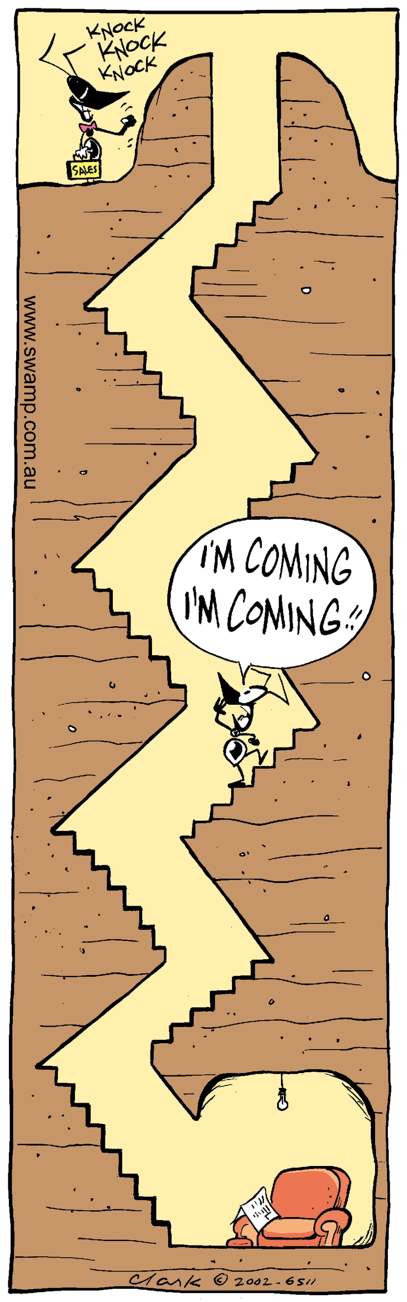Swamp Cartoon - Knock KnockJuly 30, 2002
