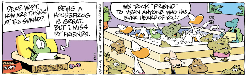 Swamp Cartoon - House Frog 6August 8, 2002