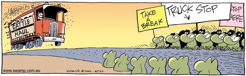 Swamp Cartoon - Cattle HaulAugust 14, 2002