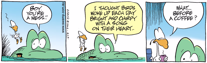 Swamp Cartoon - Early BirdAugust 22, 2002