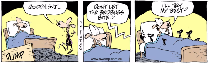 Swamp Cartoon - Bedbugs 1October 10, 2002