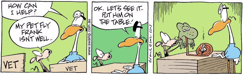 Swamp Cartoon - Pet FlyNovember 14, 2002