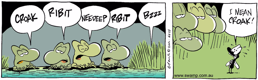 Swamp Cartoon - CroakDecember 11, 2002