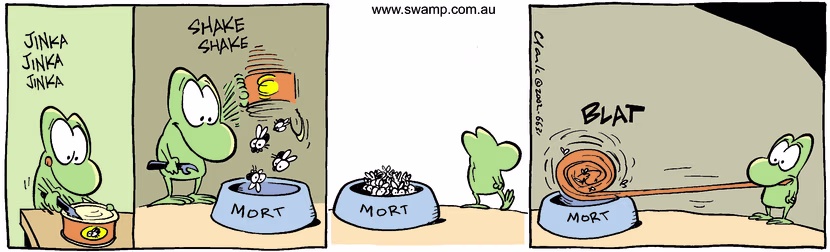 Swamp Cartoon - Can FoodDecember 17, 2002