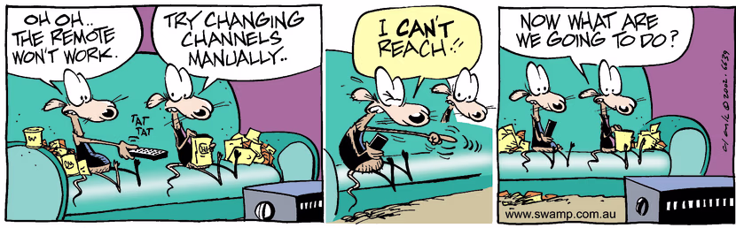 Swamp Cartoon - TV RemoteDecember 26, 2002