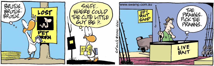 Swamp Cartoon - Lost Worm 1December 28, 2002