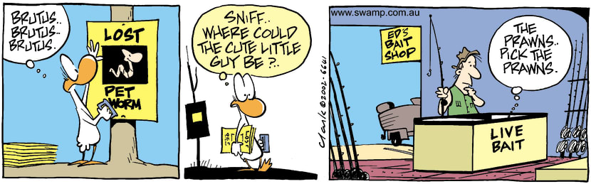 Swamp Cartoon - Lost  Worm 1December 28, 2002