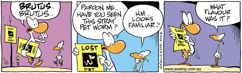 Swamp Cartoon - Lost Worm 2December 30, 2002
