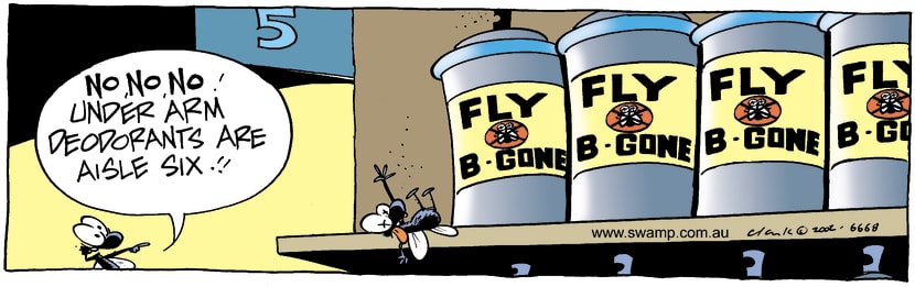 Swamp Cartoon - Fly B GoneJanuary 28, 2003