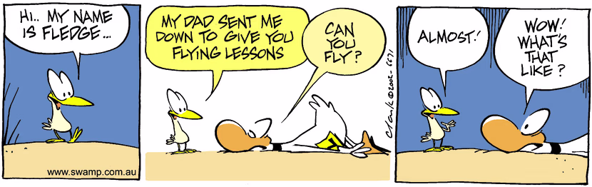 Swamp Cartoon - FledgeJanuary 31, 2003