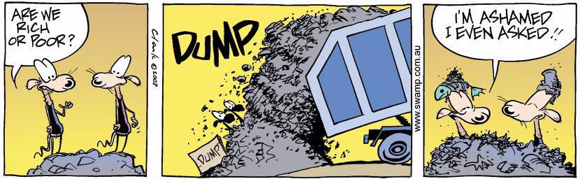 Swamp Cartoon - Rich or PoorFebruary 10, 2003