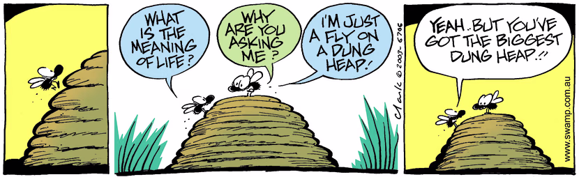 Swamp Cartoon - Meaning of LifeMarch 13, 2003