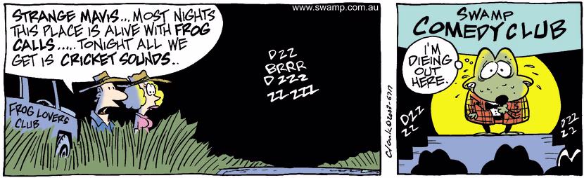 Swamp Cartoon - Cricket SoundsMarch 26, 2003