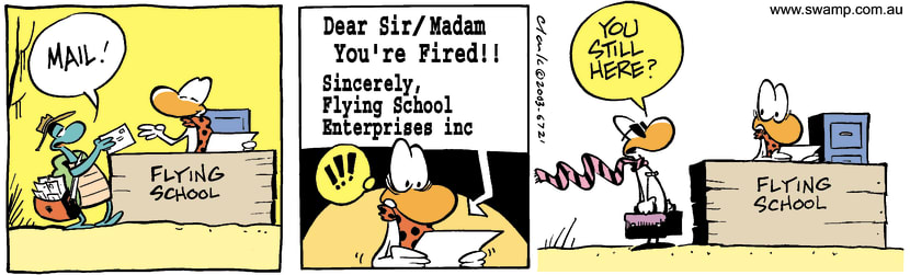 Swamp Cartoon - FiredMarch 31, 2003