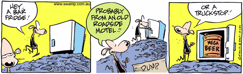 Swamp Cartoon - Bar FridgeApril 10, 2003