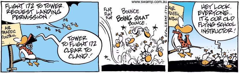 Swamp Cartoon - Clear LandingApril 18, 2003