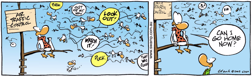 Swamp Cartoon - Busy DayApril 22, 2003