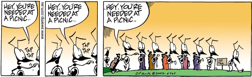 Swamp Cartoon - Picnic DutyApril 28, 2003