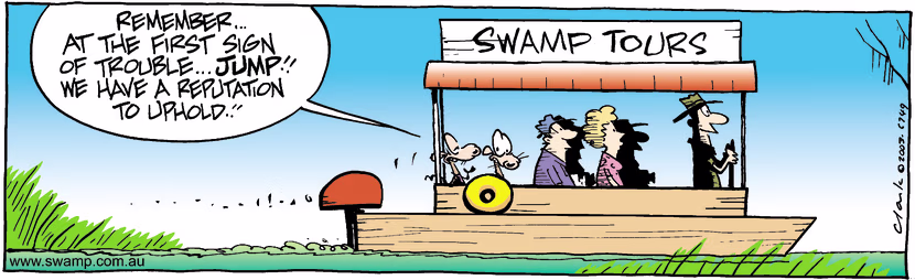 Swamp Cartoon - JumpMay 2, 2003